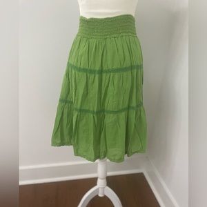 Olian Green Midi Skirt